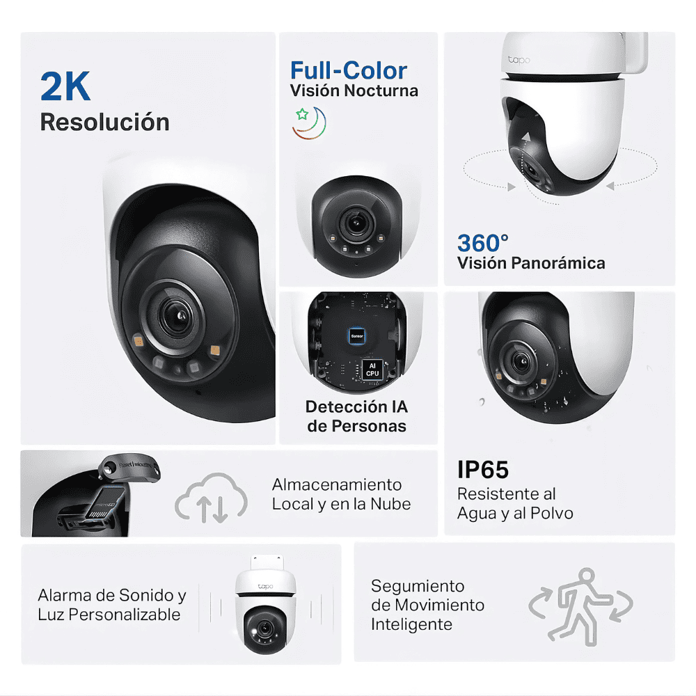 Cámara de Seguridad Exterior TP-Link Tapo C510W – Resolución 2K y Visión 360° - Image 5